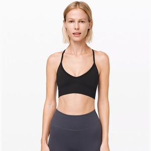Lululemon ebb to street black sports bra, size 8! Perfect condition